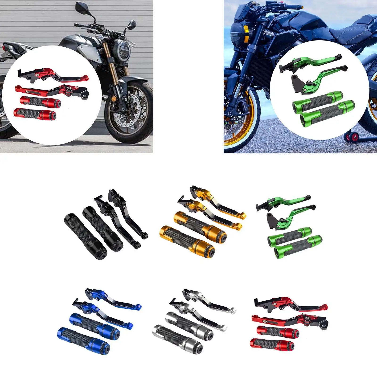 Motorcycle Clutch Brake Levers Set Telescopic Replaces Sturdy Professional