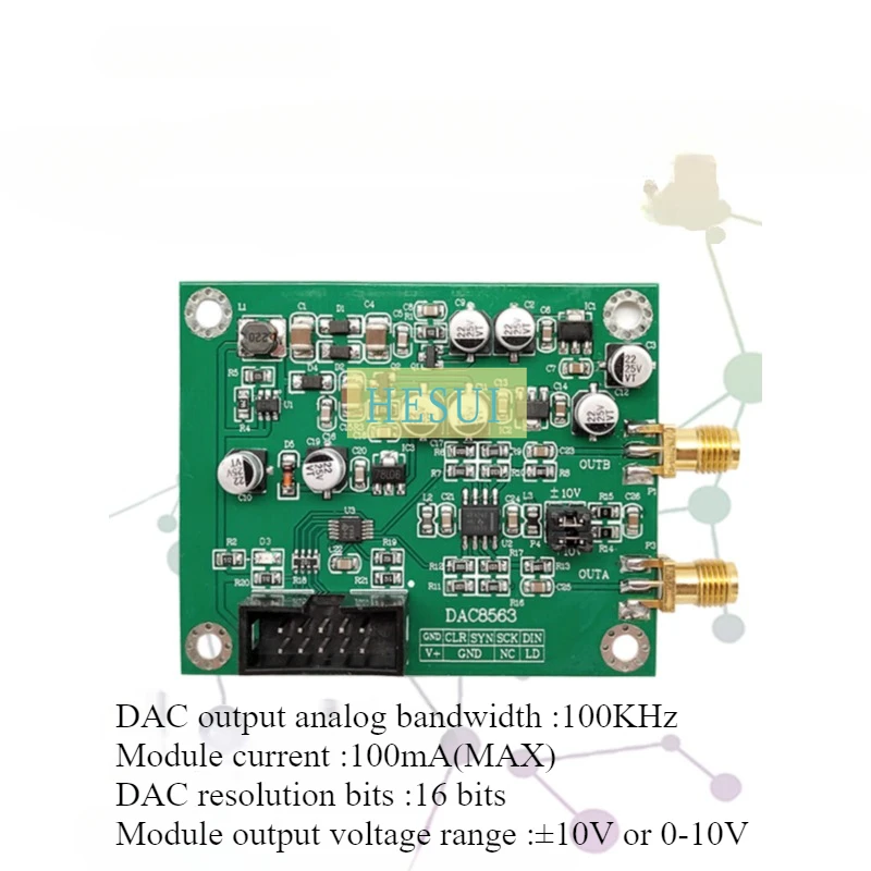 DAC8563 digital to analog converter data acquisition module dual 16-bit DAC
