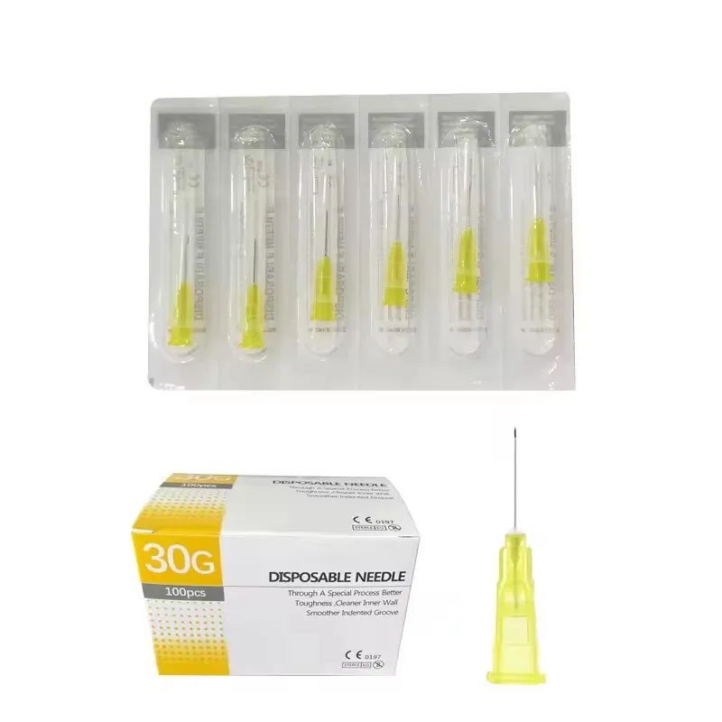 100Pcs 30G Sharp Painless Syringe Needle 4/6/13mm Facial Mesotherapy Tattoo Needle Scar Repai PRP Skin Tighteningr