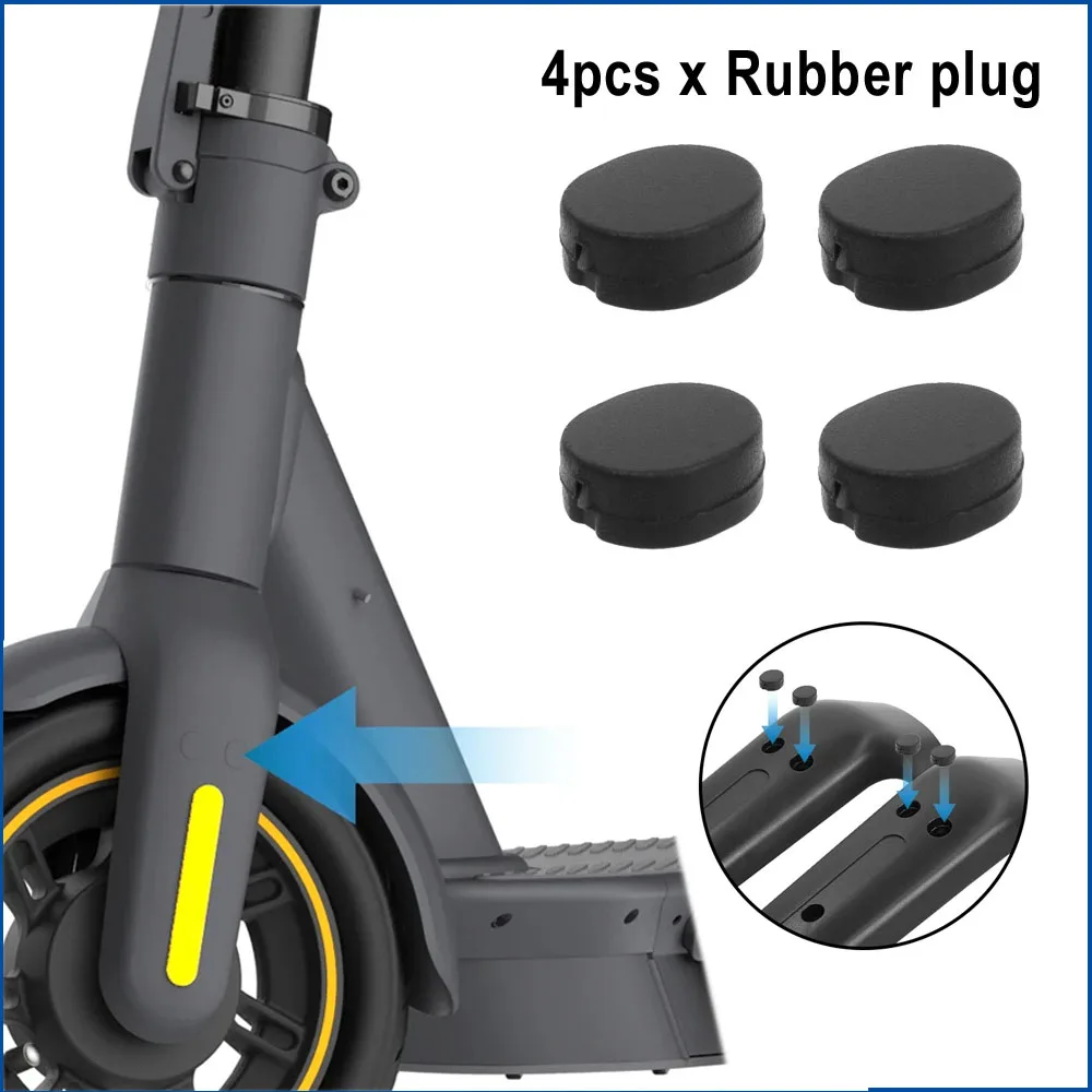 4 PCS Front Fork Protection Shell Rubber Cap Screw Plug Cover For Ninebot Max G30 G30D Electric Scooter Repair Kickscooter Parts