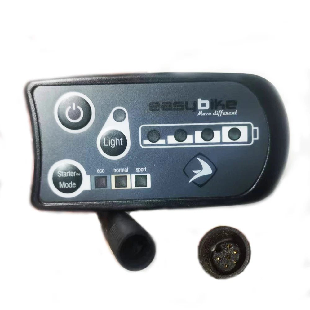 Nulkomma Ebike LED Display Meter Easybike Electric Bicycle Conversion Kit e-Bike Speed Control Panel 6-pin Female Connector