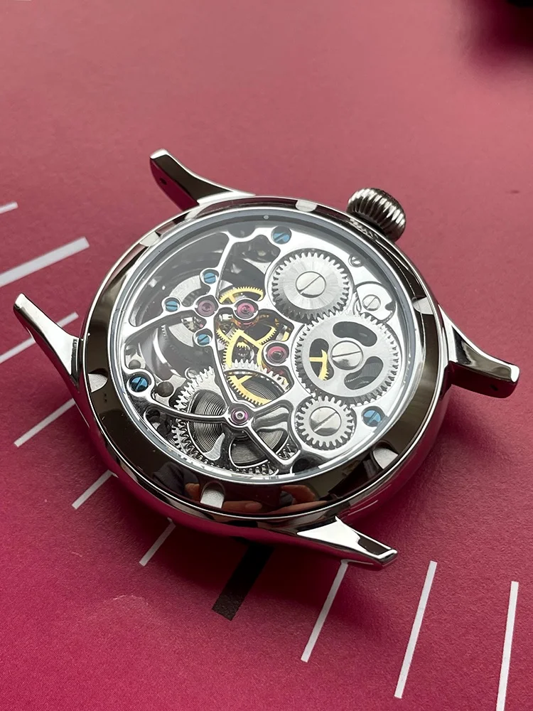 Merkur 100% Tourbillon Watch Men's Sapphire Watch For Men Mechanical Wristwatches Relogio Masculino Mother of Pearl Dial 42mm