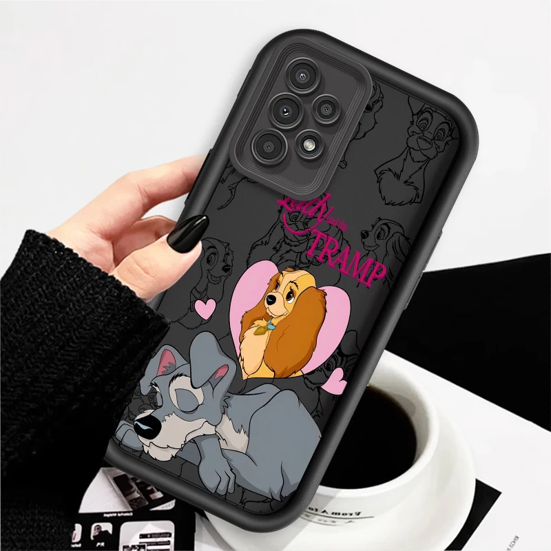 Disney Lady And The Tramp For Samsung A73 A71 A54 A53 A52 A51 A33 A32 A21S A14 A13 A12 A03 A04 A05 5G Eye Ladder Funda