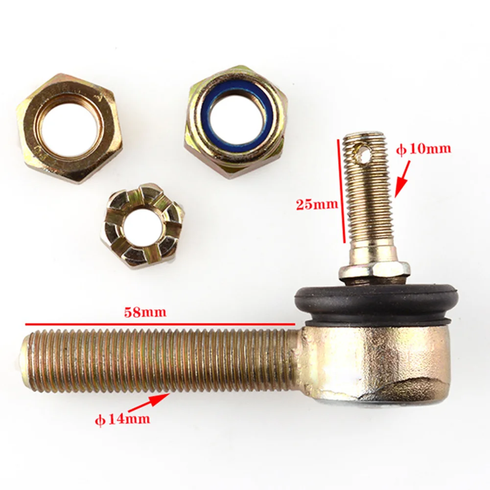 10-14mm Tie Rod End Ball Joint For 50cc 70cc 90cc 110cc 125cc 200cc 250cc ATV Quad Dirt Bike Buggy Taotao Sunl