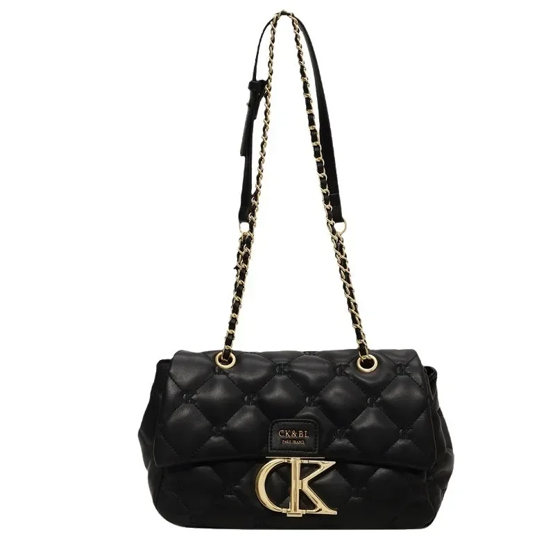 

2025 New Diamond-Edged Crossbody Bag for Women Chain-Strap Geometric Purse Monogram-Inspired Day to Night Luxe Versatile