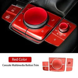 10pcs car button decoration For Mazda 3 2019-2021 for Mazda CX-30 2020-2021 Car Console Multimedia Button Cover Trim Strips