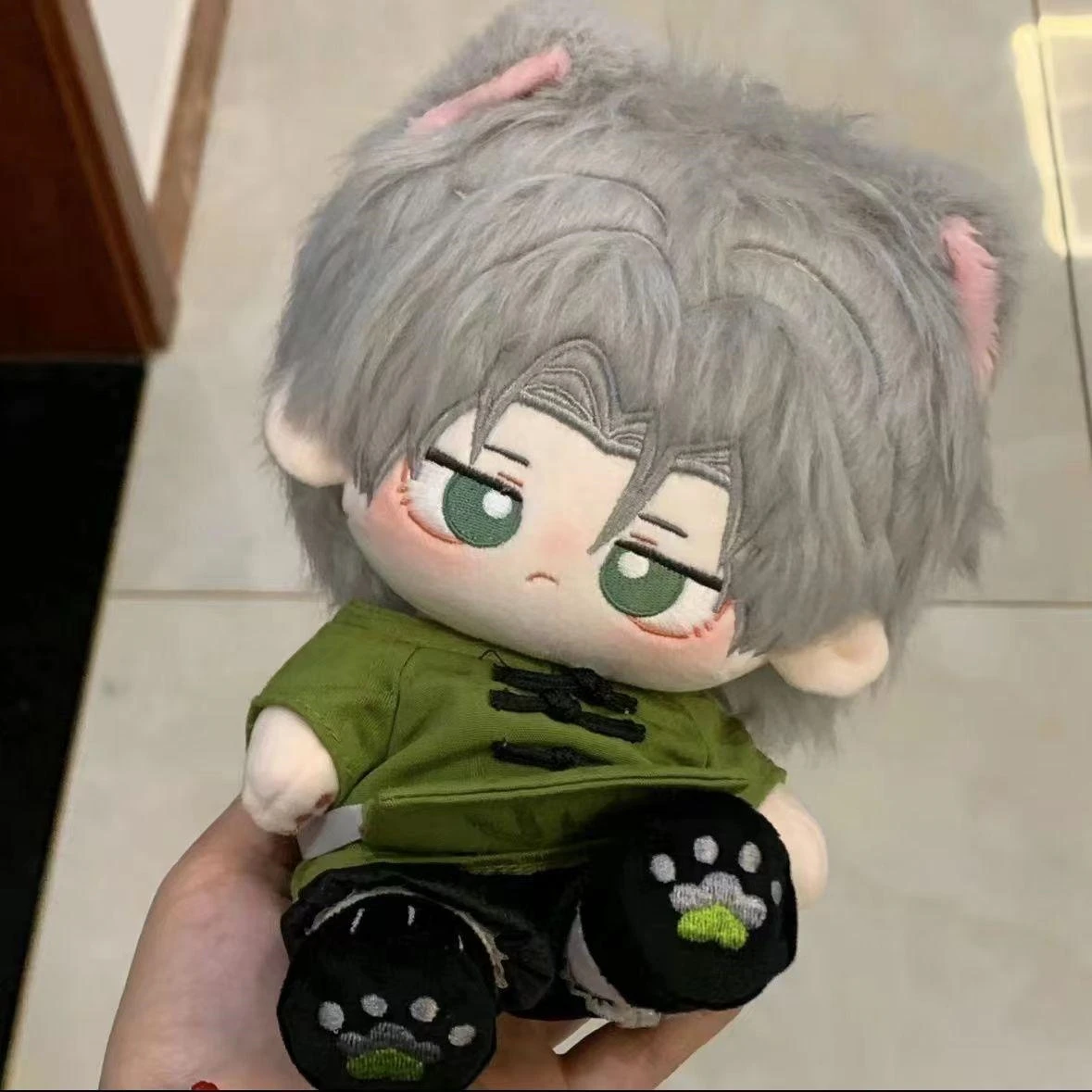 HITMAN REBORN ambito Gokudera Hayato collega attributo 20 cm Bambola di cotone dress-up nuda Ha un scheletro Regalo di compleanno