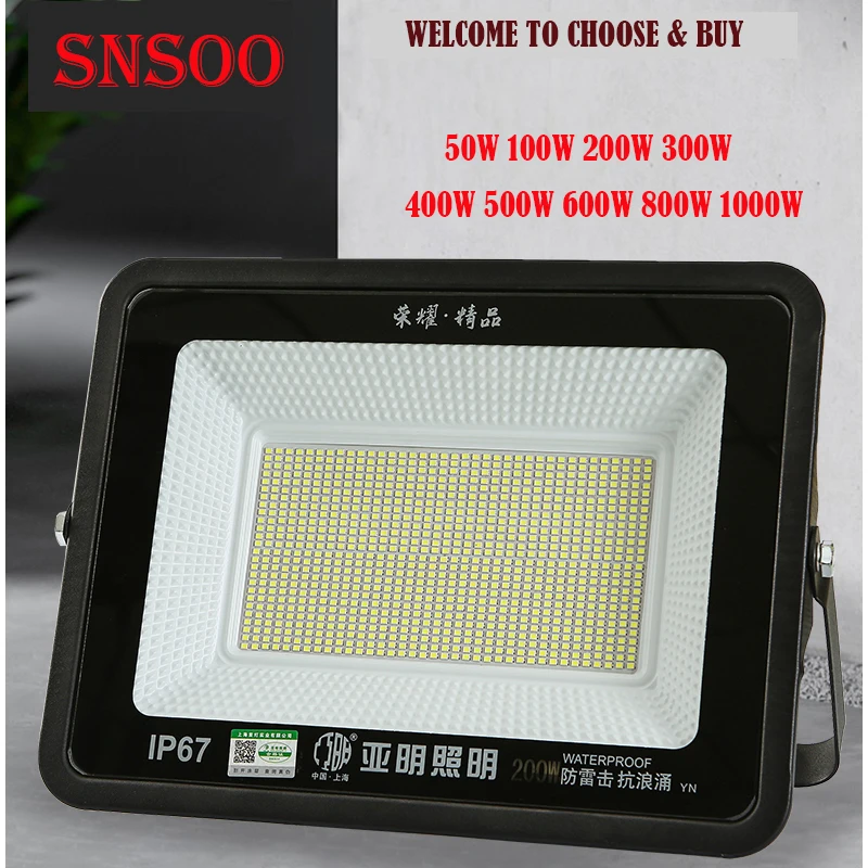 5PCS NEW Waterproof Flood Light 50W 100W 200W 300W 400W  LED outdoor light for building househould factory warehouse