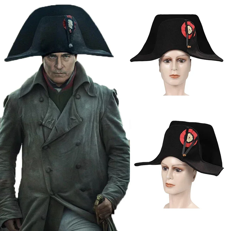 French Napoleon Admiral Captains Bicorne Halloween Cosplay Hat Adult Unisex Fashion Cap Masquerade Party Costume Prop