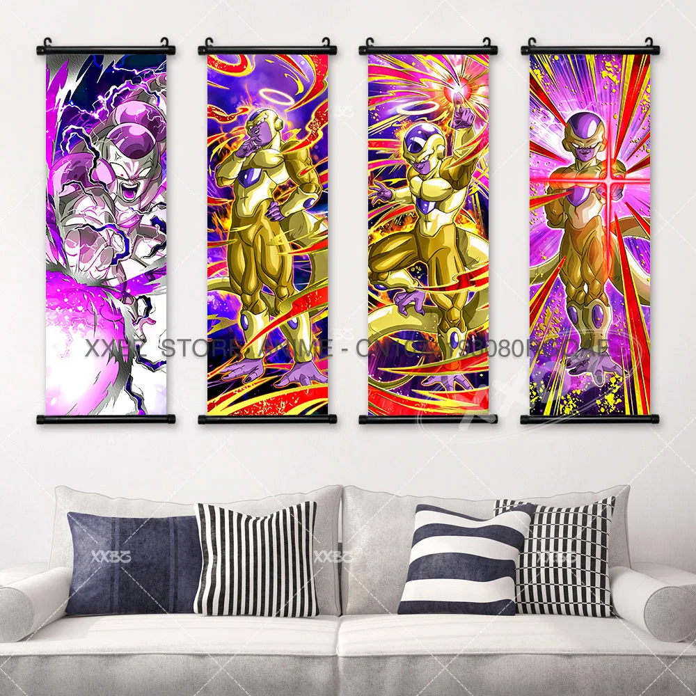 Dragon Ball Super Scrolls Picture Home Decoration Frieza Wall Artwork Beerus Hanging Painting Android 17 Anime Poster Wallpaper