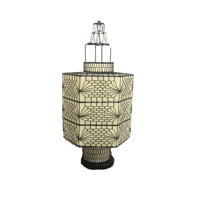 Antique Chinese Craft White Hand-Woven Wire Lanterns For Decor