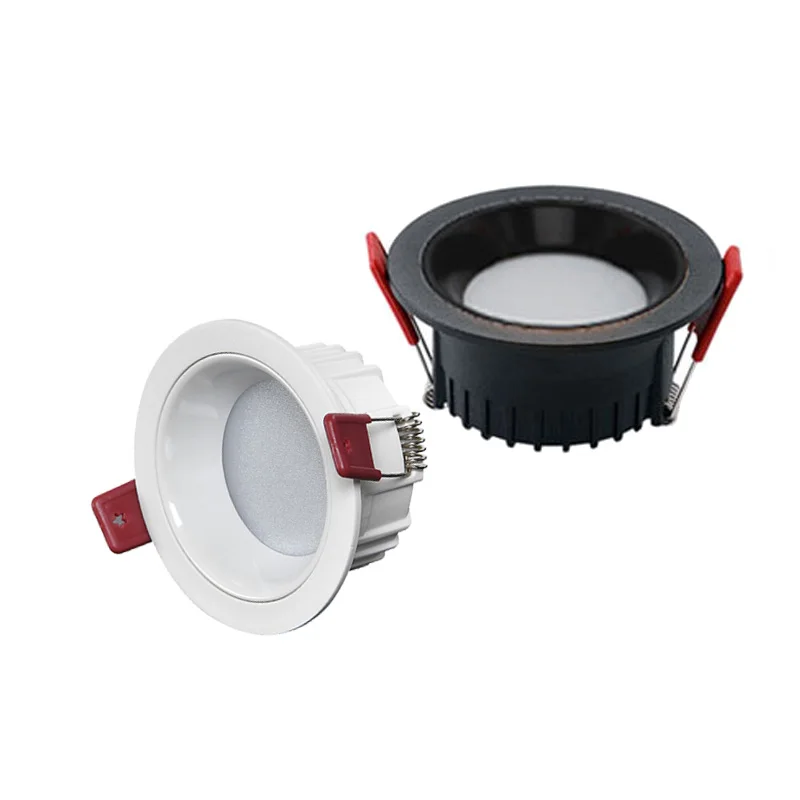 Imagem -02 - Luzes de Teto Led Ac85 Ac85 265v Lâmpadas de Fundo Iluminação Interior Regulável Anti Brilho Recessed Led Downlights7w 9w 12w 15w 18w 24w