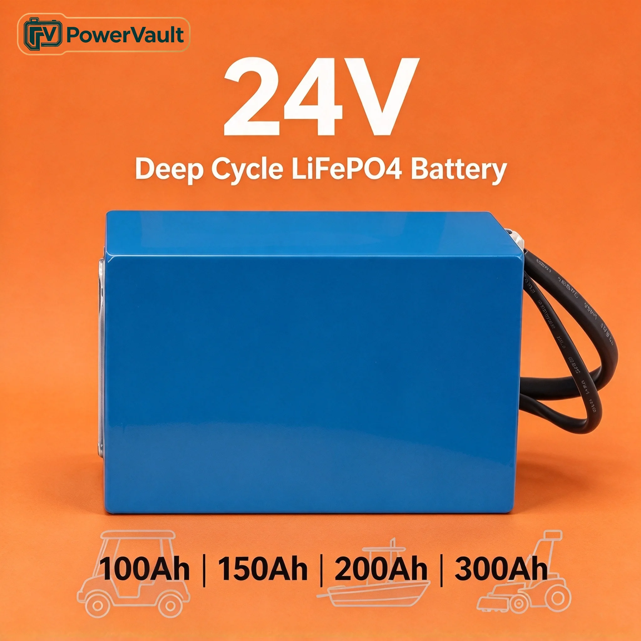 Lifepo4 Battery 24V 100Ah Trolling Motor - Batería de ciclo profundo LiFePO4 de
