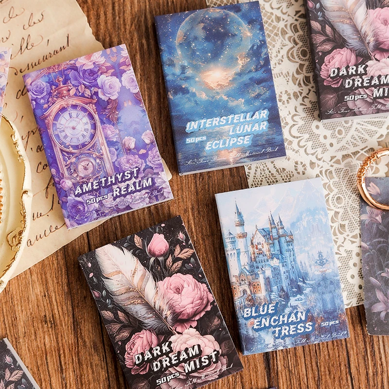 

Card Lover 50 шт. [Серия Star Time Dream Talk] Ретро База Коллаж Пейзаж Звездное небо Материал Бумажная наклейка Набор для скрапбукинга