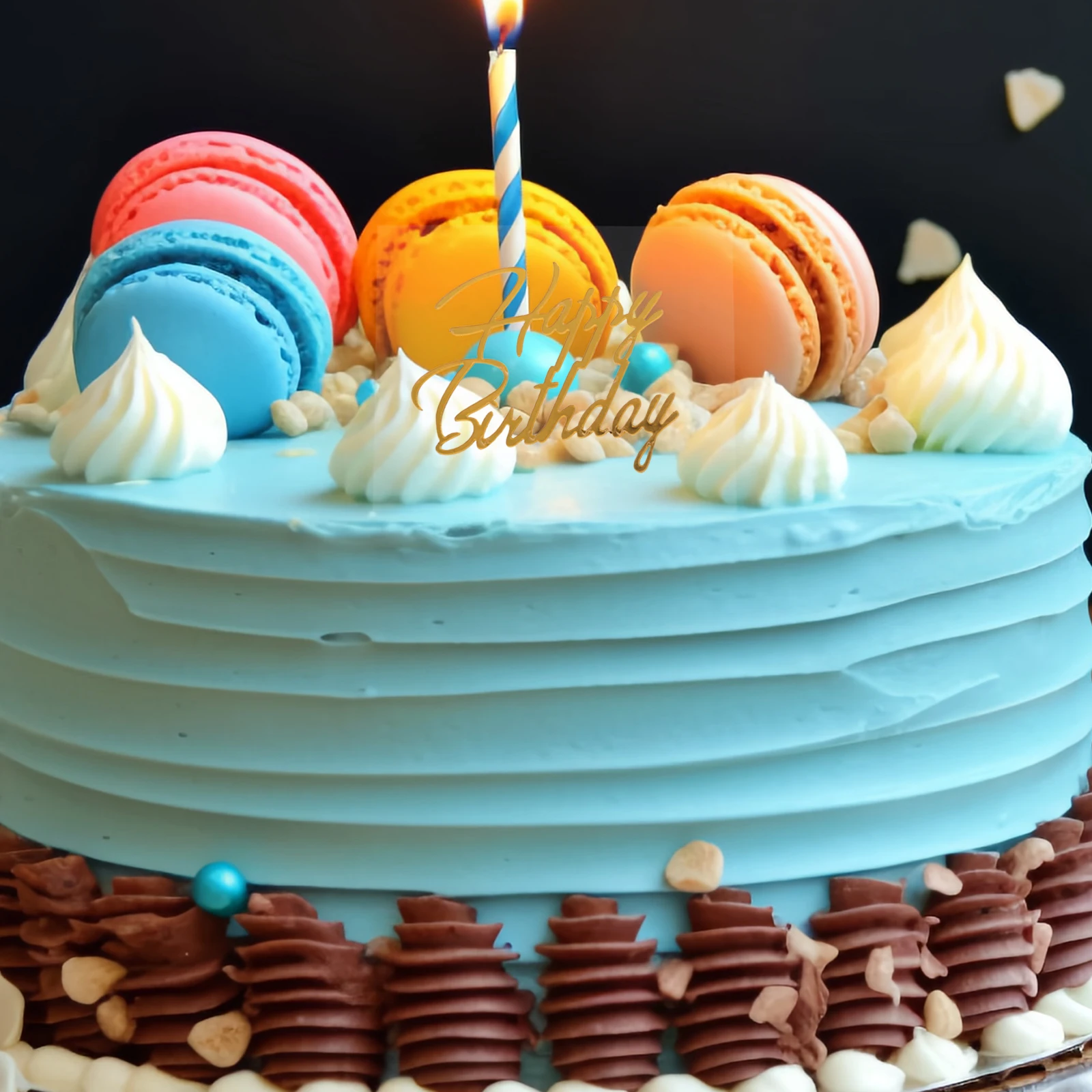 

4Pcs Acrylic Happy Birthday Cake Toppers Decor Party Decoration Supplies for All Ages Cake Toppers Birthday Cakes