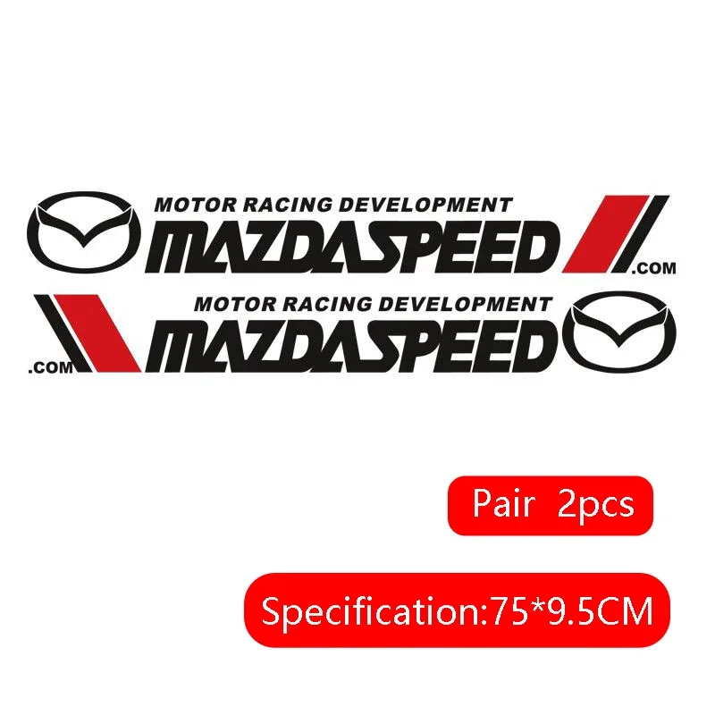 Para estilo do carro lado corpo emblema emblema decalque porta do carro listras laterais adesivos para mazda 2 3 ms 6 CX-5 cx5 BT-50 CX-30 axela