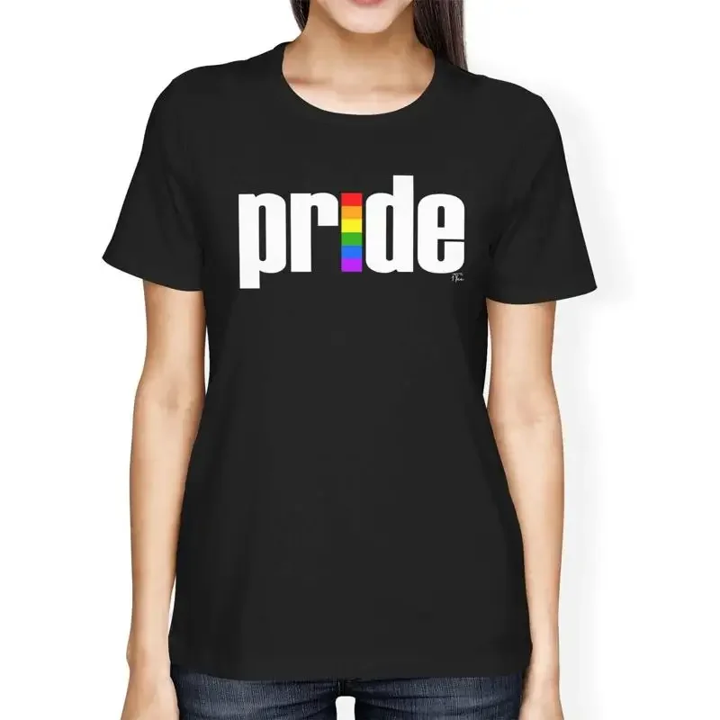 1T T Shirt Womens Loose Fit Rainbow Pride Statement