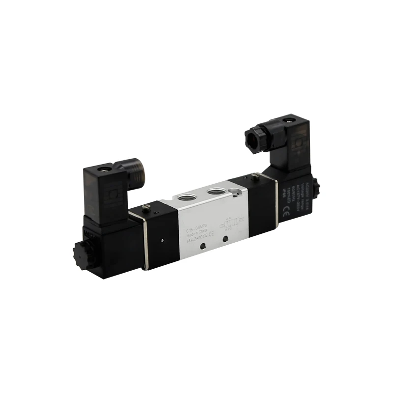

4V320-10 Pneumatic Solenoid Valve 5/2 Way Dual Coil Air Directional Valve DC12-24V AC110-220V