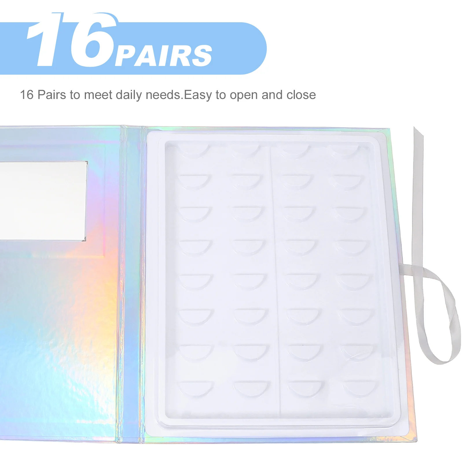 

1pc Empty Lash Storage Box Eyelash Container Case For False Lashes Paper Material Lightweight Portable Good Sealing Damage