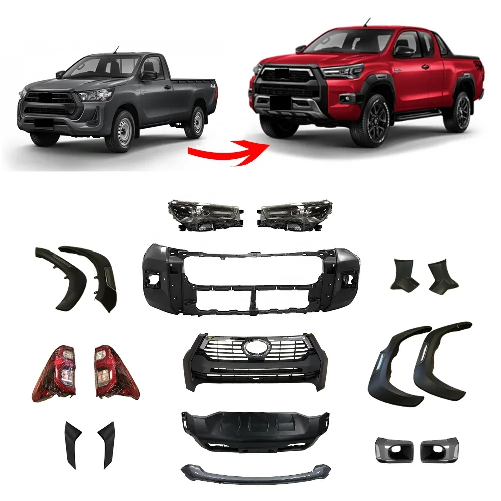 Auto Bodykit Car Front Bumper Grille Body Kits For Toyota Hilux Revo 2020 To Rocco 2020