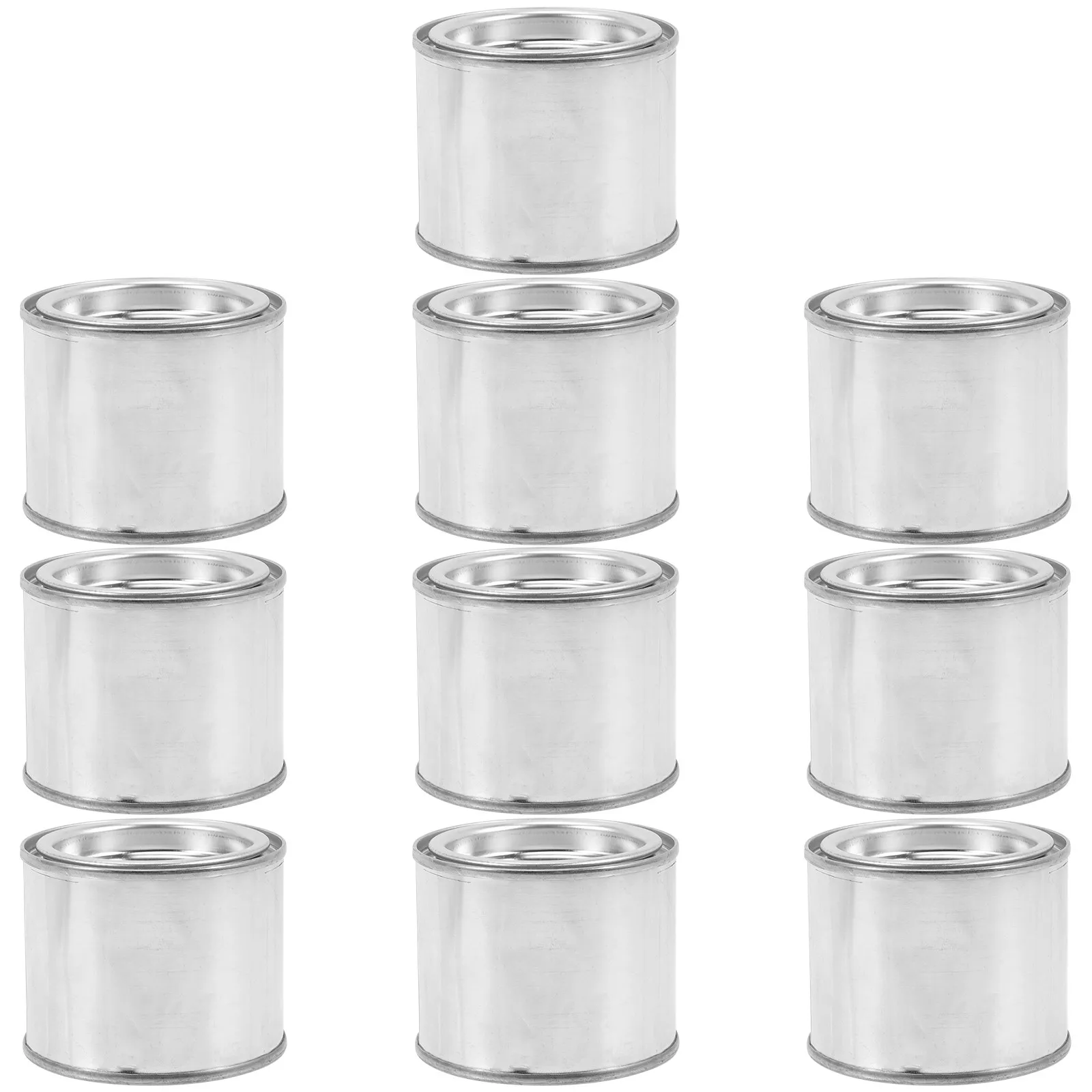 10pcs Metal Paint Cans Empty Lids Airtight Storage Containers for Oil Paint Pigment Handheld Round Bucket 0 1L