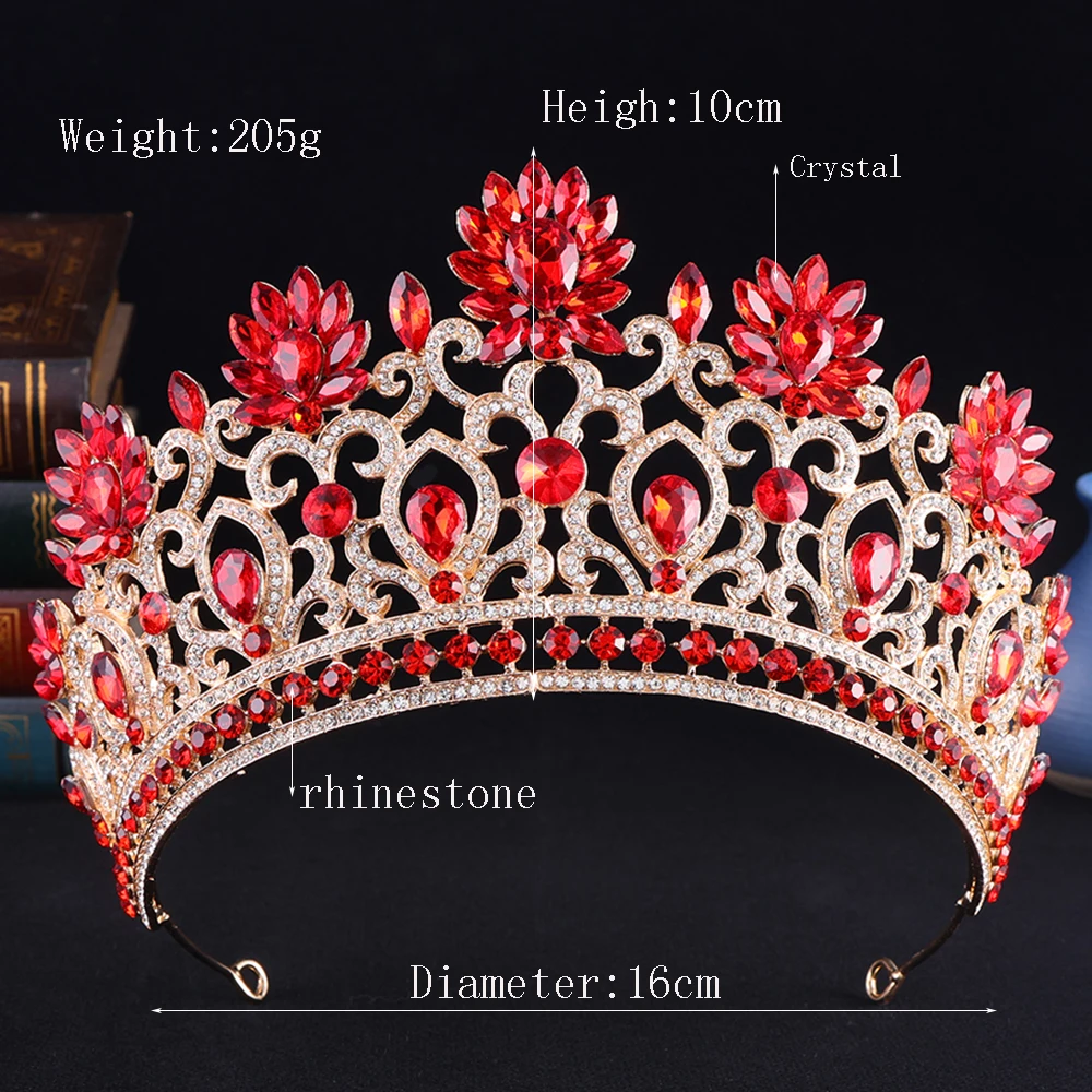 Bridal Crown Fashion Rhinestone Princess Tiara Women Headpiece Wedding Party Jewelry Hair Accessories Decoration