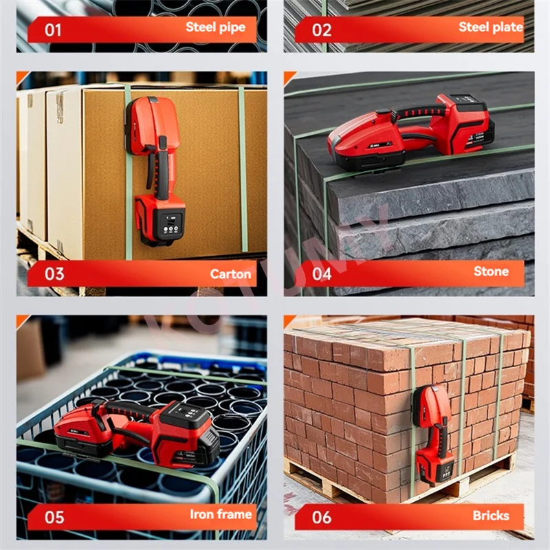 New Electric Strapping Machine for 10-12mm PET/PP Strap Portable Automatic Packaging Tool Hot Melting Baler Digital Display