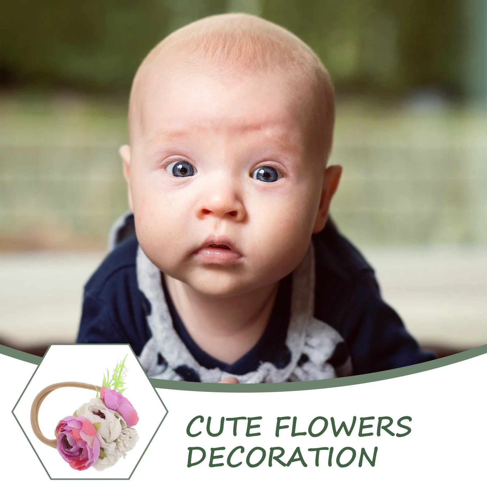 

Adorable Cloth Flower Headband Baby Shower Photo Prop Headdress Exquisite Handcrafted Christmas Birthday Party Toddler Girl