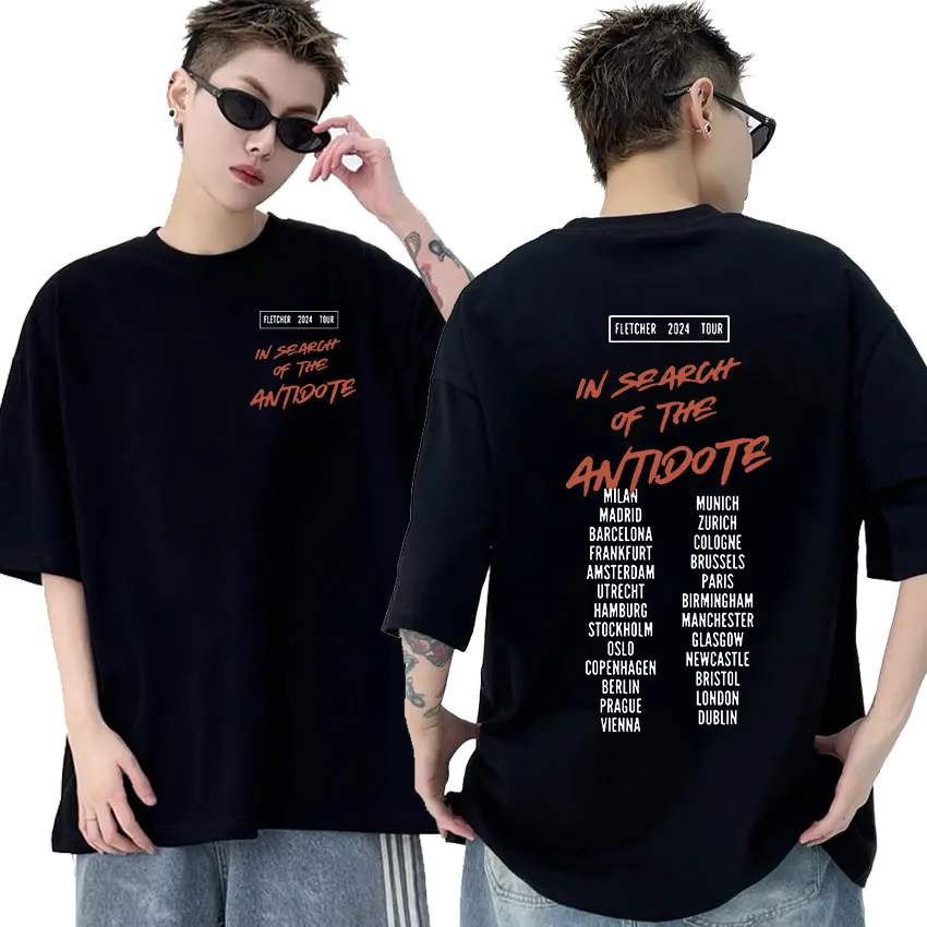 

Fletcher Music Album 2024 Print Graphic T Shirts Men Women Casual Oversized Fashion Cotton T-shirt Retro Hip Hop Clothing Tees