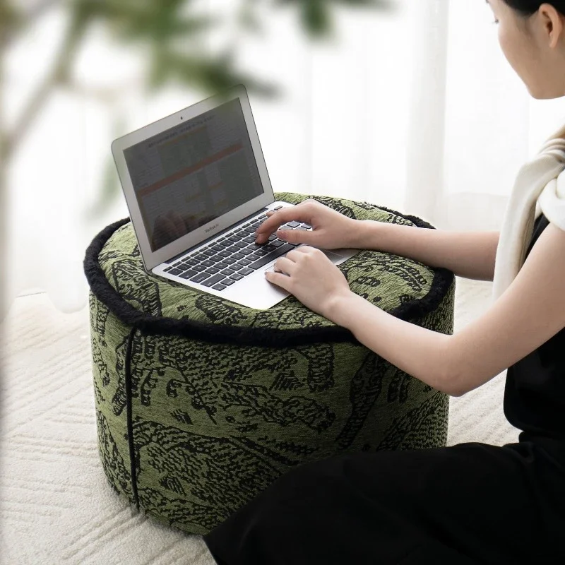 Tiger Print Lounge Sofa Living Room Low Seat Balcony Tatami Cushion Luxury Lounge Footstool Artistic Floor Sofa Living Room Seat