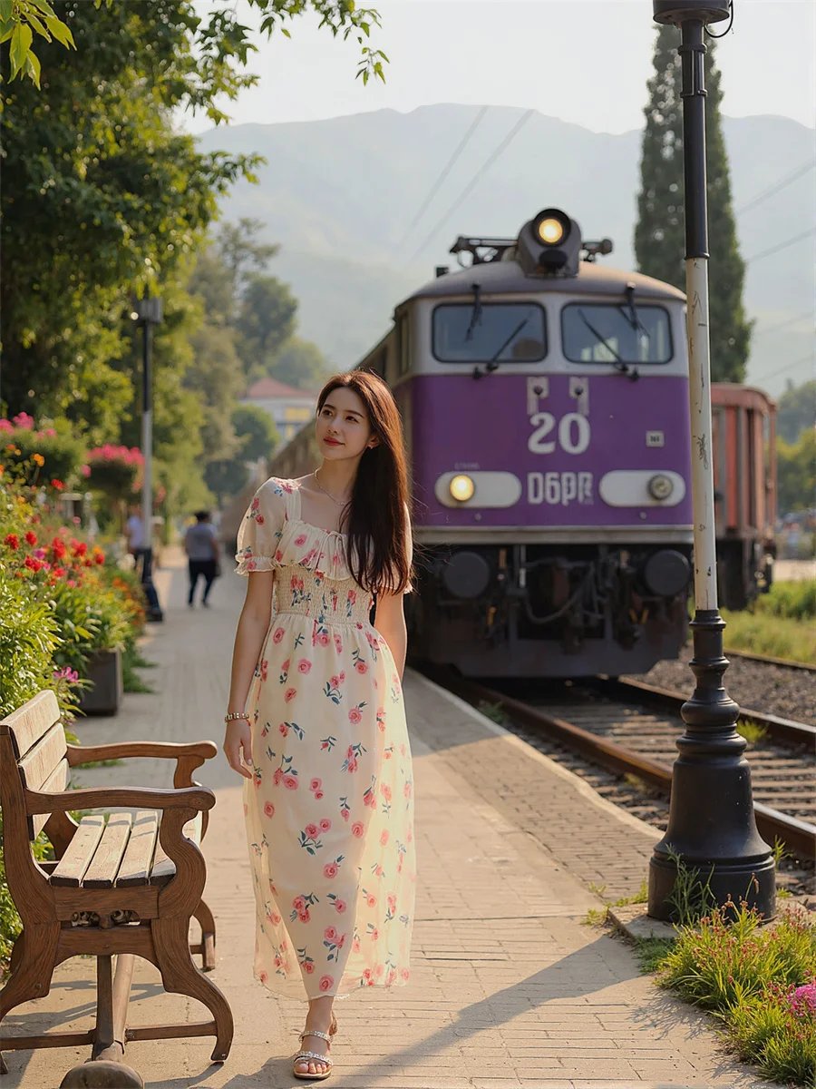 Women'S Dresses Elegant Woman For Party A-Line French Style Side-Slit High-Slit Splited Splitting Cut-Out Cutout Hollow-Out