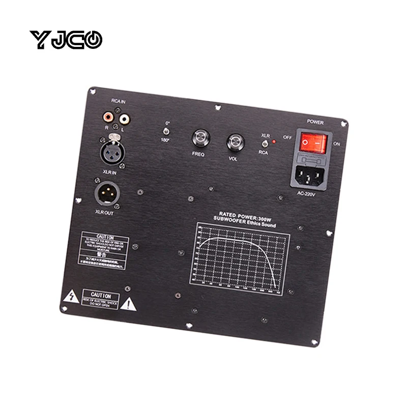Placa Amplificadora de Potencia YJCO TPA3255 de 300W, Altavoces Activos, Subwoofer con Entrada RCA XLR, Placa Amplificadora AC-220V para Equipos de Audio