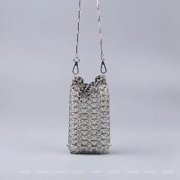 Metal Sequins Chain Woven Bag Hollow Evening Bags Luxury Women Bags Designer Handbag Clutch Female Travel Holiday Shoulder Bag