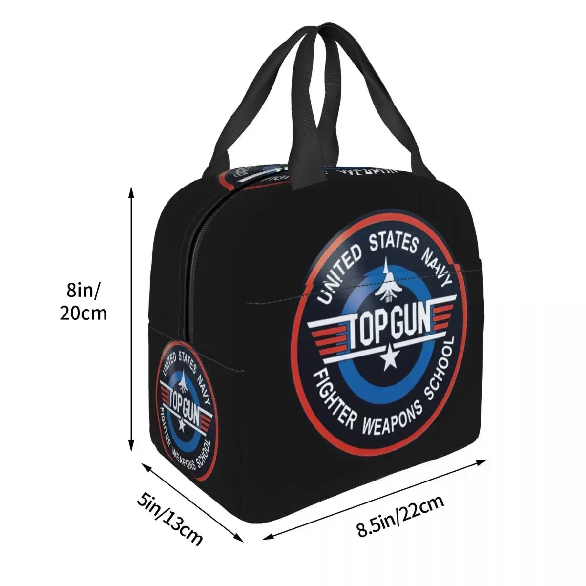 

Air Force Fighter Jets Top Gun Lunch Bag Tom Cruise Maverick Film Thermal Cooler Insulated Lunch Box for Women Kids Food Bags