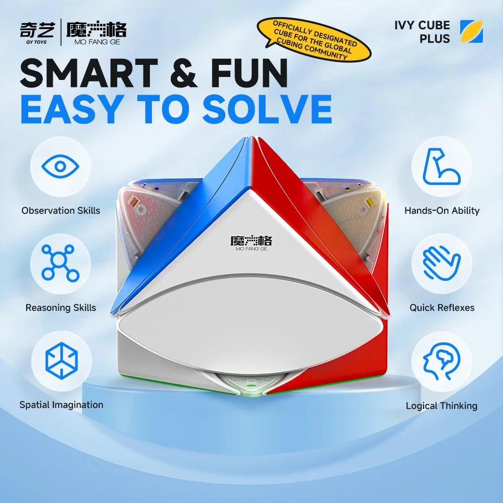 QiYi 9 cm IVY Cube Plus QY Magic Cube Puzzle professionale Giocattoli Speed Cube Regalo per bambini Cubo Magico Puzzle