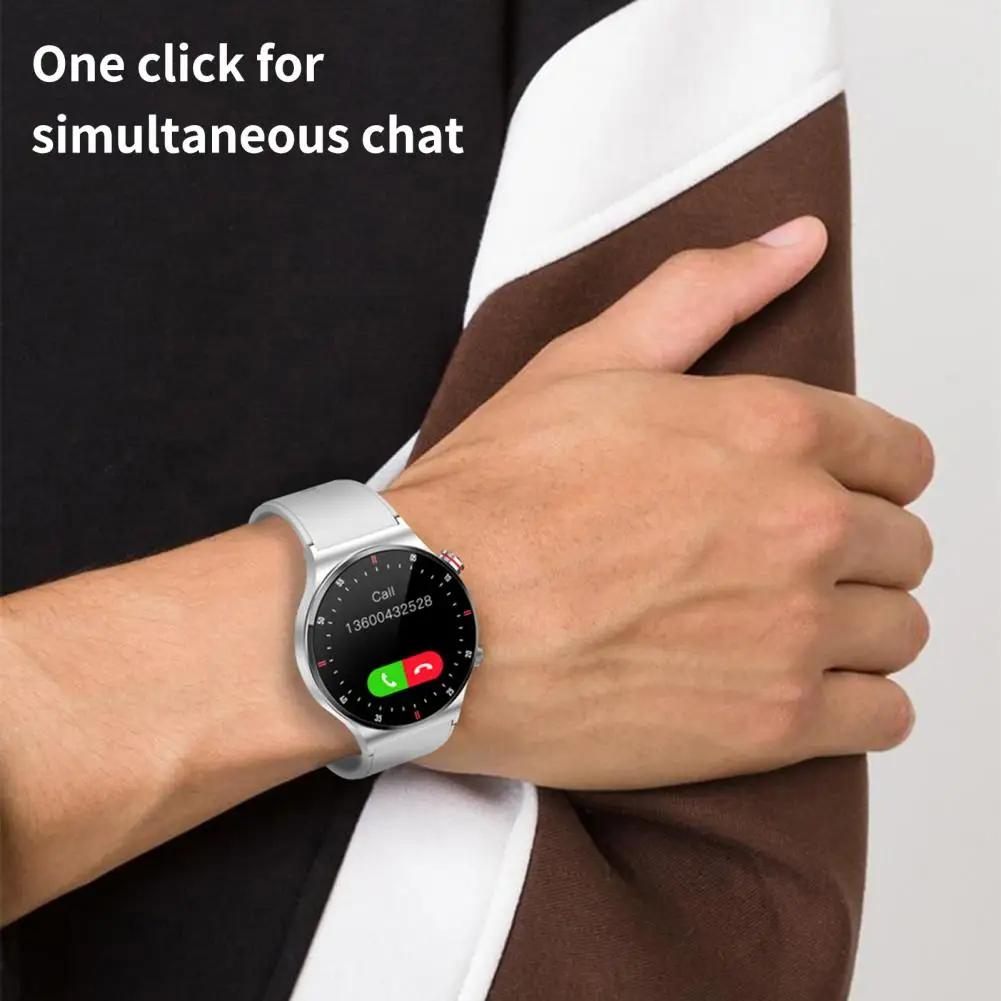 Fashionable Digital Watch Touch Control Smart Wristwatch Men BT Calling Sports Business ECG+PPG Smart Wristwatch