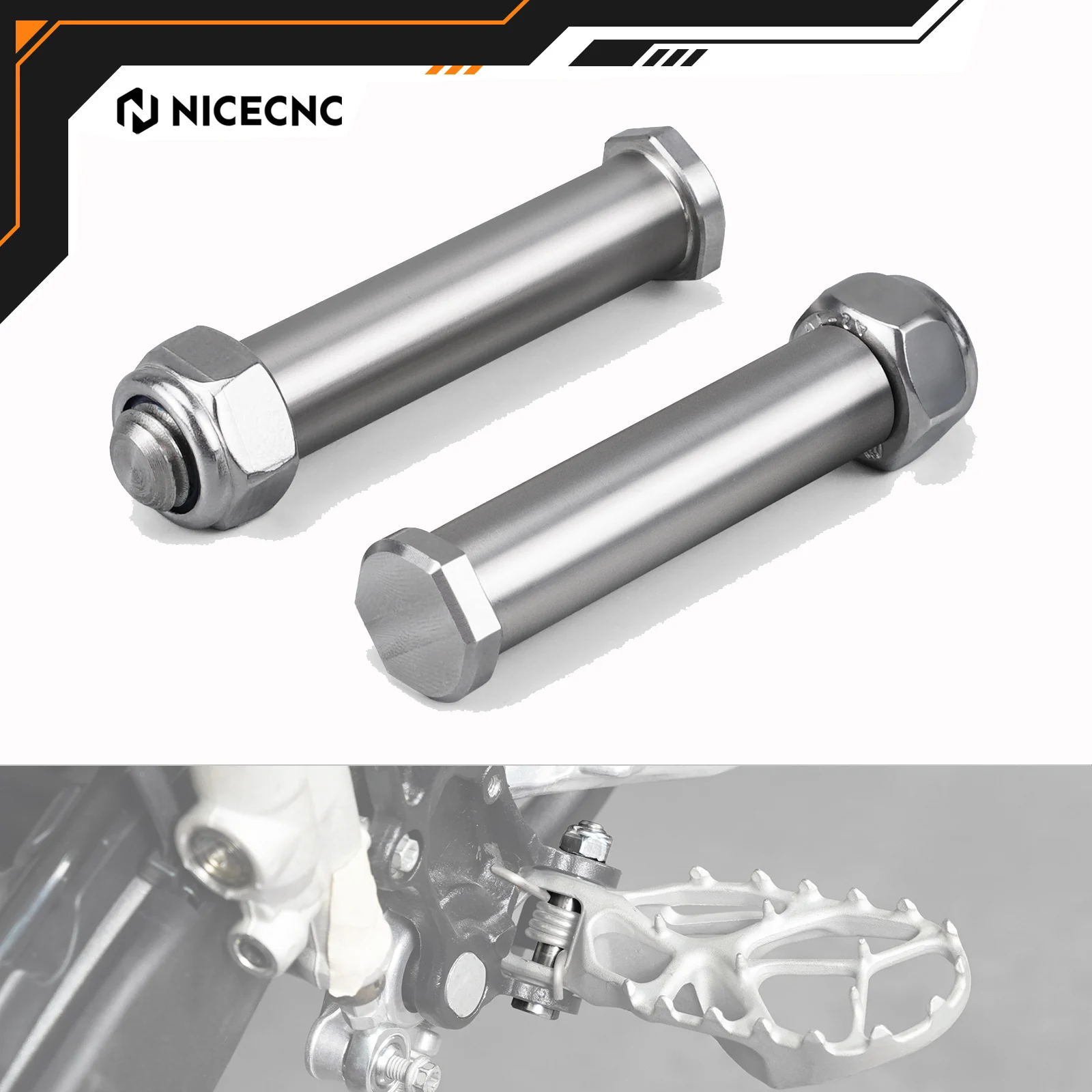 

NICECNC For KTM EXC 300 EXCF 350 XCW 500 XCF-W 450 XW-F 2024 SX 125 SXF 450 XC300 XCF 250 2023-2024 Footpeg Foot Rest Mount Pins