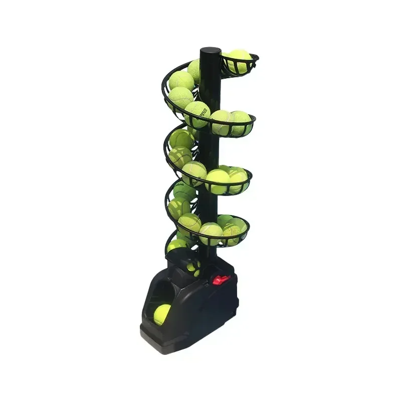 Tennis ball machine self-practice throwing machine single with catch net portable practice device coach assistant