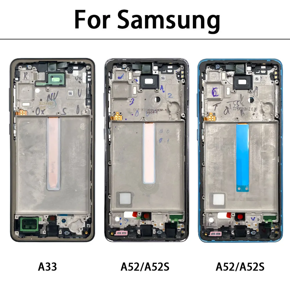 Front Housing Chassis Plate LCD Display Bezel Faceplate Holder Frame For Samsung A33 A52 A52S A72