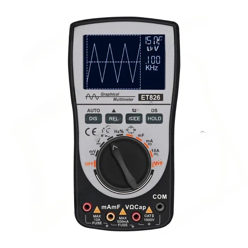 Et826 Color Screen Multimeter Oscilloscope Multimeter Two-in-One Automatic Range