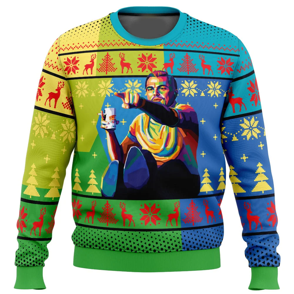 

2026 Autumn/Winter Leo Pointing Once Upon A Time Ugly Christmas Sweaters Men's and Women's Hoodies Christmas Party Sweatshirts