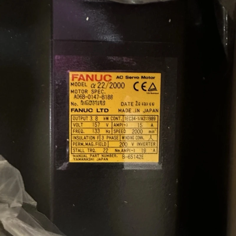 New In Box Fanuc A06B-0147-B188 Servo Motor 1 Warranty 1 Year