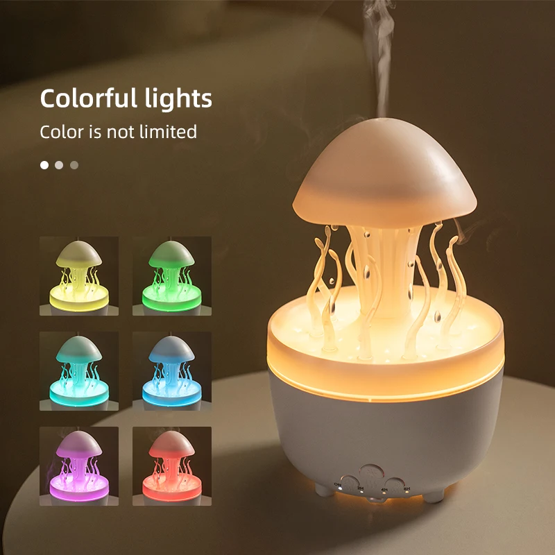 Rotating Seaweed Water Drop Aromatherapy Machine Home Desktop Colorful Water Plants Air Humidifier Essential Oil Diffuser Aroma