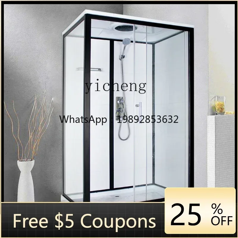 XJ-1   rectangular shower room integrated bathroom integrated household tempered glass partition bath room