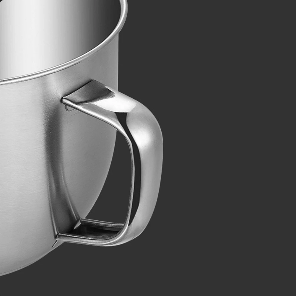 

Kitchen Stainless Steel Grease Oil Filter Bowl Rust Resistant Handle Soup Fat Separator Healthy Cooking Tool