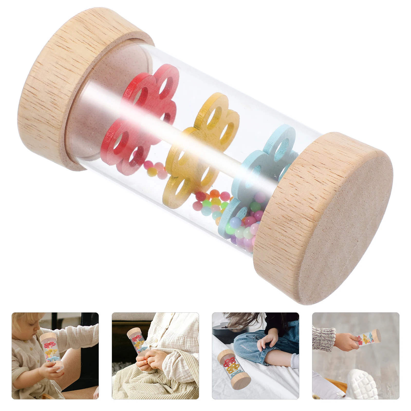 레인 스틱 소형 어린이 장난감 나무 플라스틱 악기 어린이 교육 장난감 빗소리 메이커 장난감