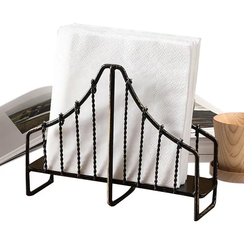 

Napkin Holders Upright Vintage Paper Tissue Dispenser Stand Decorative Retro Kitchen Accessories Space-Saving Tissue Stand For