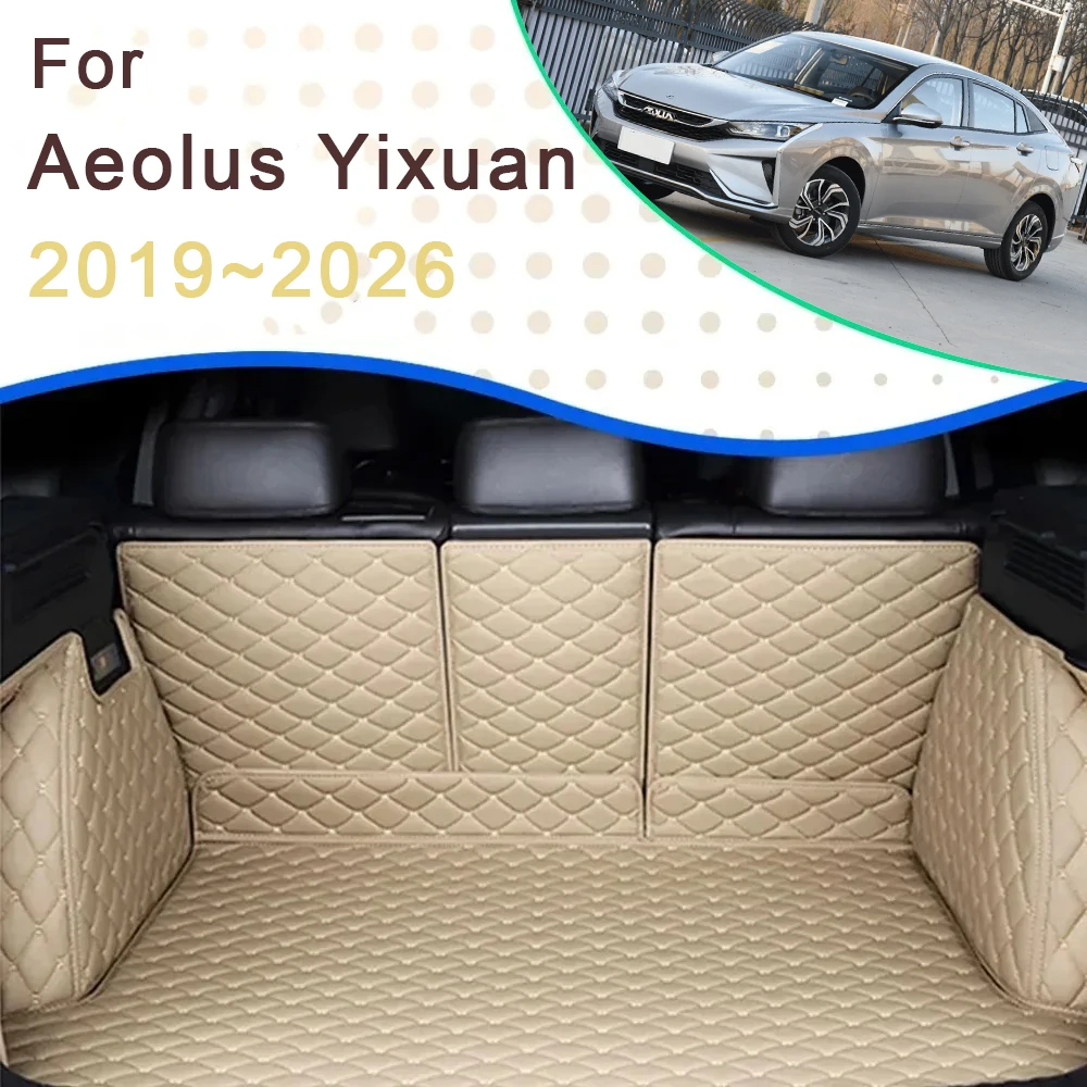 Car Rear Trunk Mats For Aeolus Yixuan Shine Fengshen D53 2019~2026 Waterproof Mats Storage Pads Carpets Auto Accessories 2024