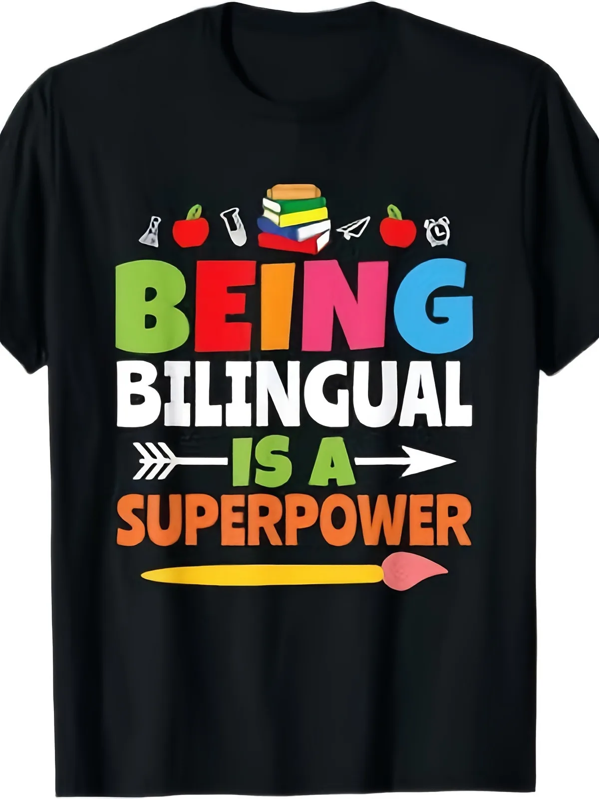 A T-Shirt for ESL Teachers That Celebrates Bilingualism As a Superpower, Featuring a Trendy Design Suitable for Both And Wo, Ma