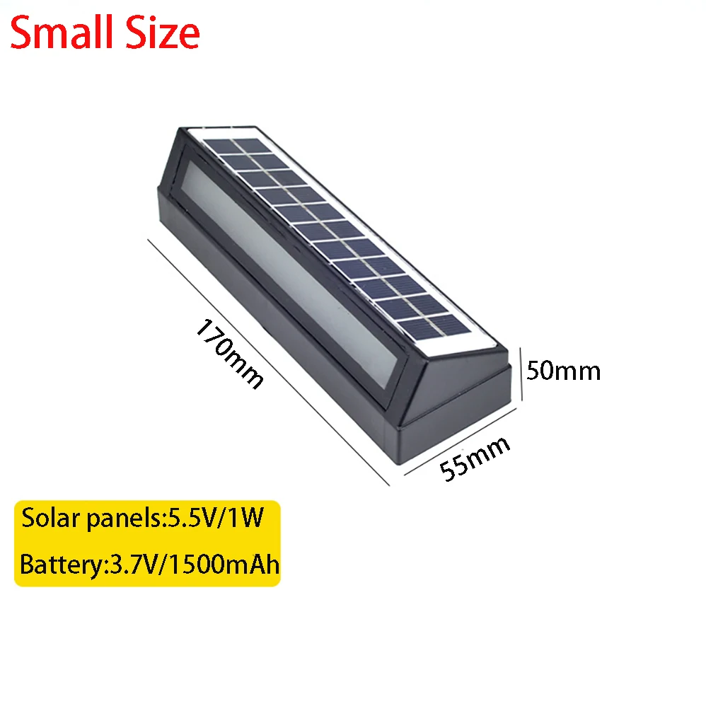 Lámpara LED Solar de pared con batería de litio, luces impermeables para exteriores, estilo minimalista moderno, porche y jardín, 3,7 V, 2200mAh, IP65